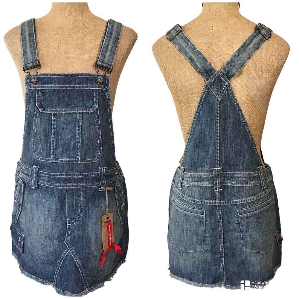 Tommy Hilfiger Jeans Skirt Overalls Womens Junior Size 11 Skirtall Denim NWT NEW